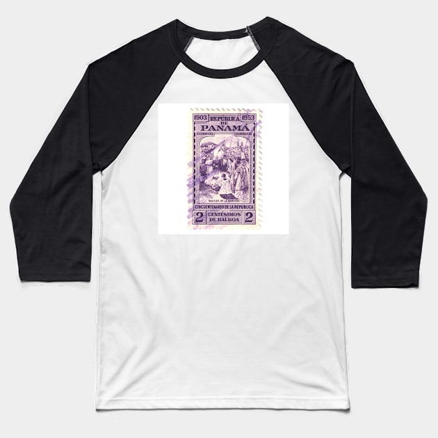 Panama Stamp, 1953 Baseball T-Shirt by rogerstrawberry